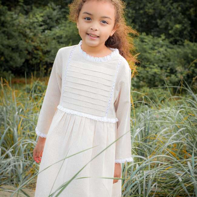 Lulu Dress, Oatmeal Stripe - Dresses - 3