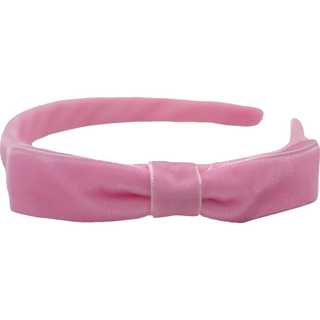 Velvet Lottie Headband, Pale Pink - Hair Accessories - 1