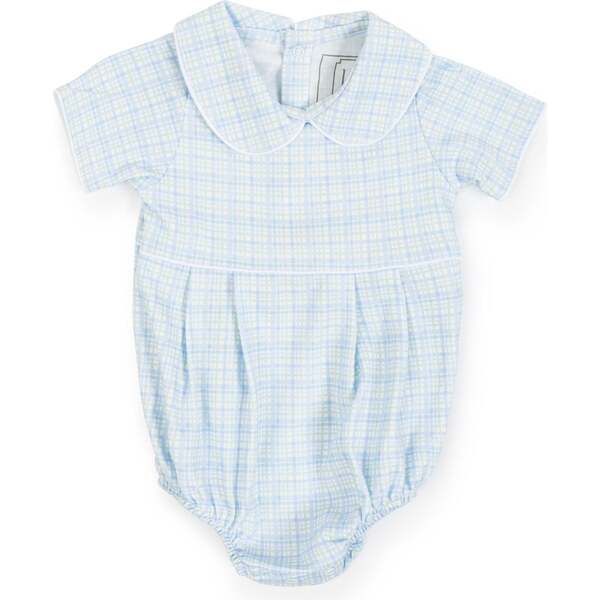 Lila & Hayes Baby Boys Palmer Bubble - Blue Pumpkin Plaid