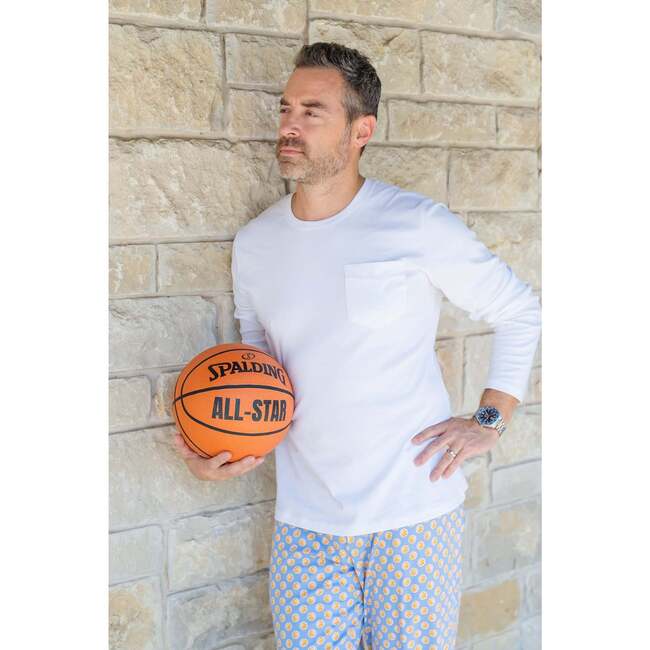Brent Men's Hangout Pant, Hoop it up Blue - Pajamas - 4