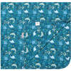 Ocean Friends Luxury Bamboo Blanket, Blue - Blankets - 1 - thumbnail