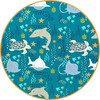 Ocean Friends Luxury Bamboo Blanket, Blue - Blankets - 2 - thumbnail