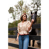 Eloise Blouse, Ivory & Burgundy Floral - Blouses - 2