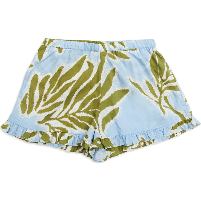 Mini Marley High Waist Shorts, Horizon Blue And Green