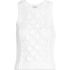 Women's Della Knit Cropped Bodice Sweater Vest, Chalk - Sweaters - 1 - thumbnail
