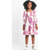 Mini Karena Puff Sleeve Midi Dress, Boysenberry And Chalk - Dresses - 2