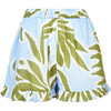 Women's Marley High Waist Shorts, Horizon Blue And Green - Cover-Ups - 1 - thumbnail