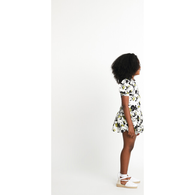 Mini Kiara Inkblot Floral Print Dress, Chalk And Multicolors - Dresses - 3