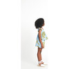 Mini Marley High Waist Shorts, Horizon Blue And Green - Cover-Ups - 3
