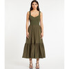 Women's Josephina Knit Bodice Dress, Olive - Dresses - 2 - thumbnail