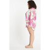 Women's Calandra Straight-Cut Button-Up Beach Top, Boysenberry And Chalk - Cover-Ups - 4