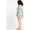 Women's Calandra Straight-Cut Button-Up Beach Top, Horizon Blue And Green - Cover-Ups - 4 - thumbnail