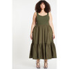 Women's Josephina Knit Bodice Dress, Olive - Dresses - 3