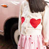 Girls Heart Pocket Sweater, Cream - Sweaters - 3