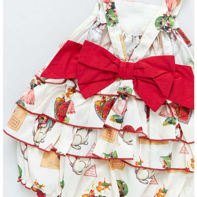 Baby Girls Rosie Bubble, Vintage Valentines - Onesies - 4