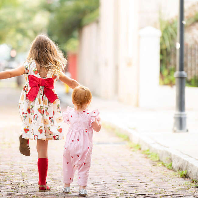 Girls Gracie Dress, Vintage Valentines - Dresses - 4