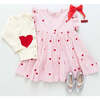 Girls Heart Pocket Sweater, Cream - Sweaters - 5