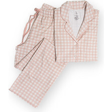 Women's Super Soft Pajama Set, Pink Gingham