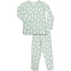 Bunny Super Soft Pajama Set, Mint - Pajamas - 1 - thumbnail