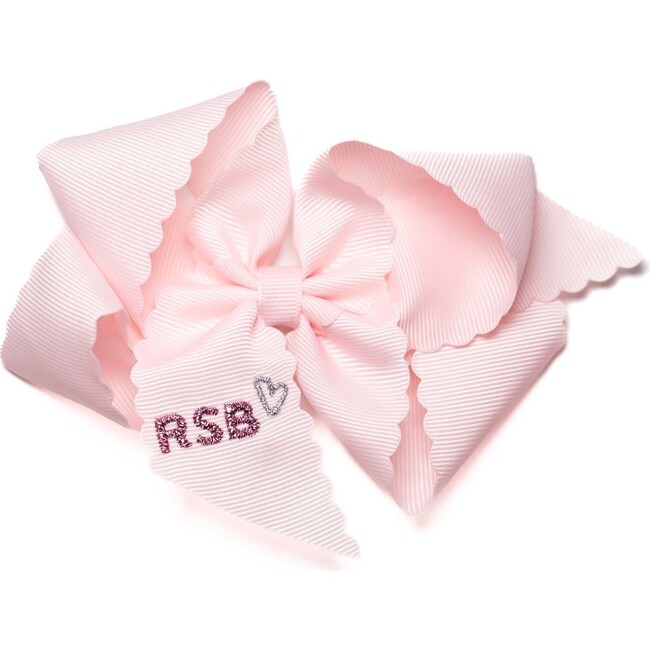 Personalized Embroidered Bow, Pink