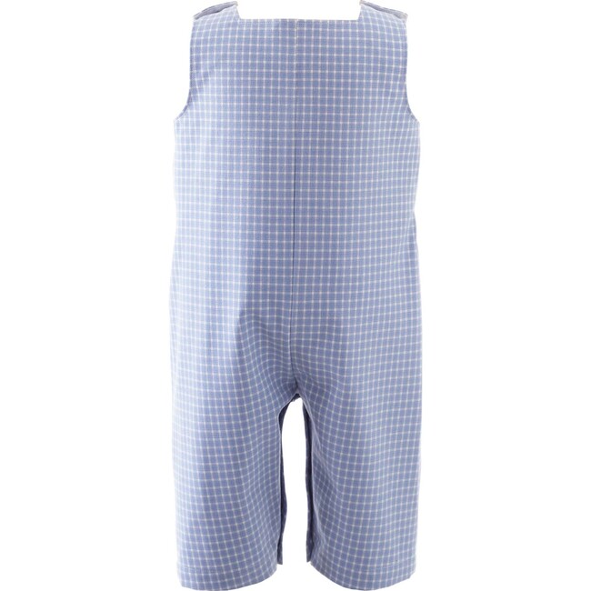 Heart Teddy Smocked Dungarees, Blue - Rompers - 2