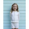Frill Cardigan, White - Cardigans - 3