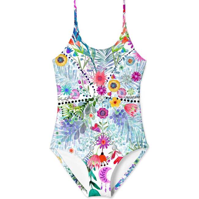 Wild Wing Print Swimsuit, Florals And Multicolors - One Pieces - 1