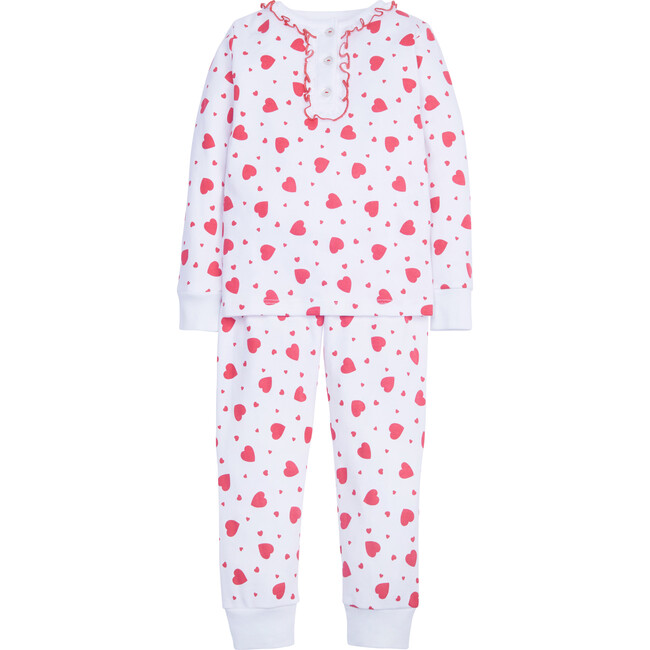 Girl Printed Jammies, Red Hearts