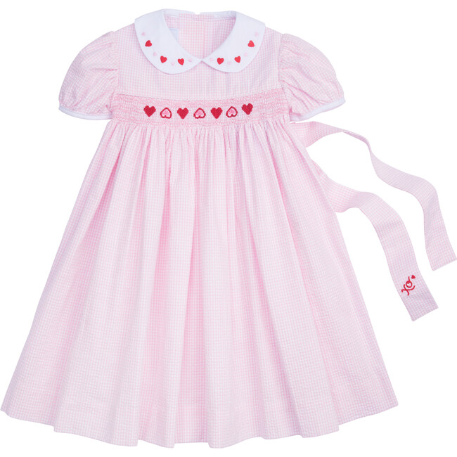 Hearts Smocked Peter Pan Dress - Dresses - 1