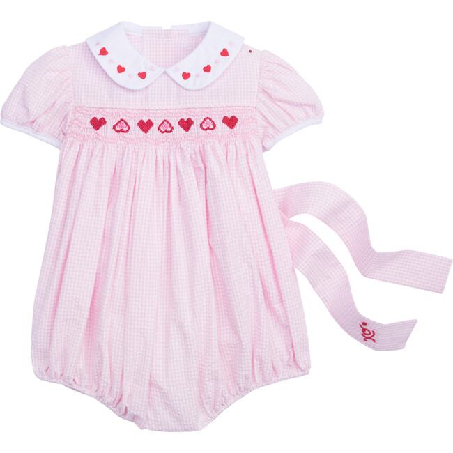 Hearts Smocked Peter Pan Bubble