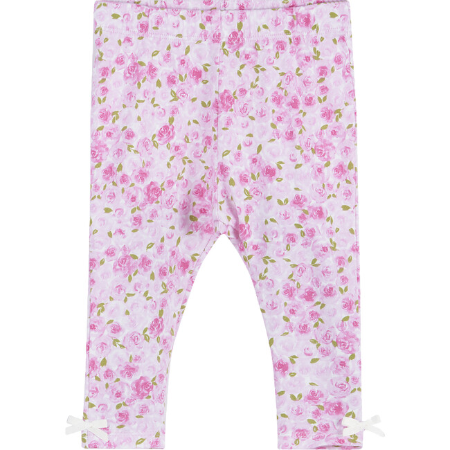 Little Rosie Leggings, Pink Rose