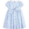 Rosie Smocked Dress, Pale Blue Rose - Dresses - 2 - thumbnail