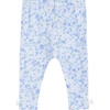 Little Rosie Leggings, Pale Blue Rose - Leggings - 2