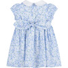 Little Rosie Smocked Dress, Pale Blue Rose - Dresses - 2 - thumbnail