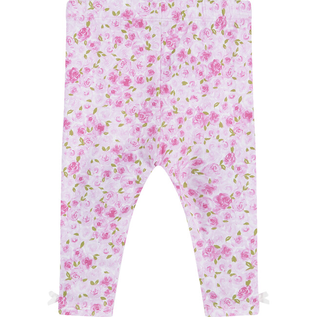 Little Rosie Leggings, Pink Rose - Leggings - 2