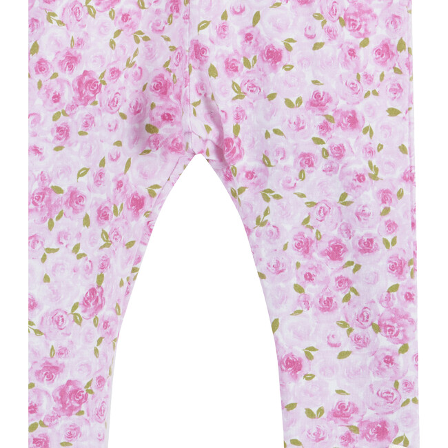 Little Rosie Leggings, Pink Rose - Leggings - 3