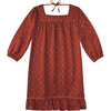 Foliage Polka Dot Dress, Burnt Henna - Dresses - 1 - thumbnail