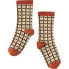 Windowpane Mid-Length Socks, Almond Bluff - Socks - 1 - thumbnail