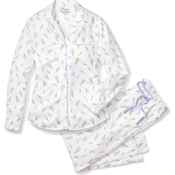 Women's Twill Pajama Set in Indigo Floral – Petite Plume