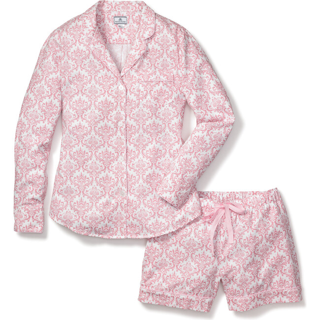 Women's Long Sleeve Short Set, Vintage Rose - Pajamas - 1