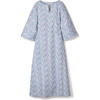Women's Caftan, Fleur D'Azur - Pajamas - 1 - thumbnail