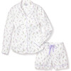 Women's Long Sleeve Short Set, Fields of Provence - Pajamas - 1 - thumbnail