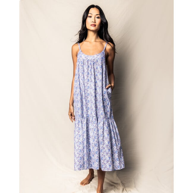 Women's Chloe Nightgown, Fleur D'Azur - Pajamas - 2