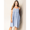 Women's Charlotte Nightgown, Seafarer Tartan - Pajamas - 2