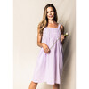 Women's Charlotte Nightgown, Lavender French Ticking - Pajamas - 2