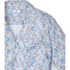 Women's Long Sleeve Short Set, Fleur D'Azur - Pajamas - 4 - thumbnail