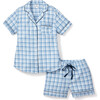 Women's Short Set, Seafarer Tartan - Pajamas - 1 - thumbnail