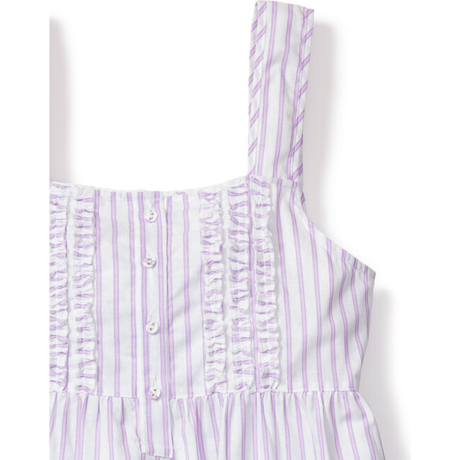Women's Charlotte Nightgown, Lavender French Ticking - Pajamas - 4