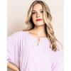Women's Caftan, Lavender French Ticking - Pajamas - 3