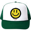 Smiley Face Cap, Green - Hats - 1 - thumbnail